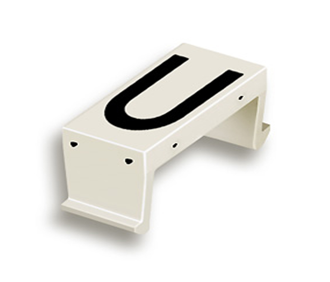 FP bloc lettr. U 10mm blanc