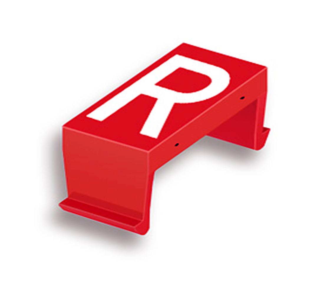 FP bloc lettr. R 10mm rouge