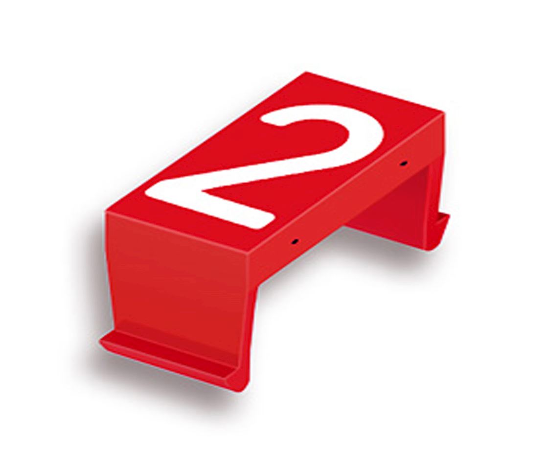 FP number fld 2 25mm red