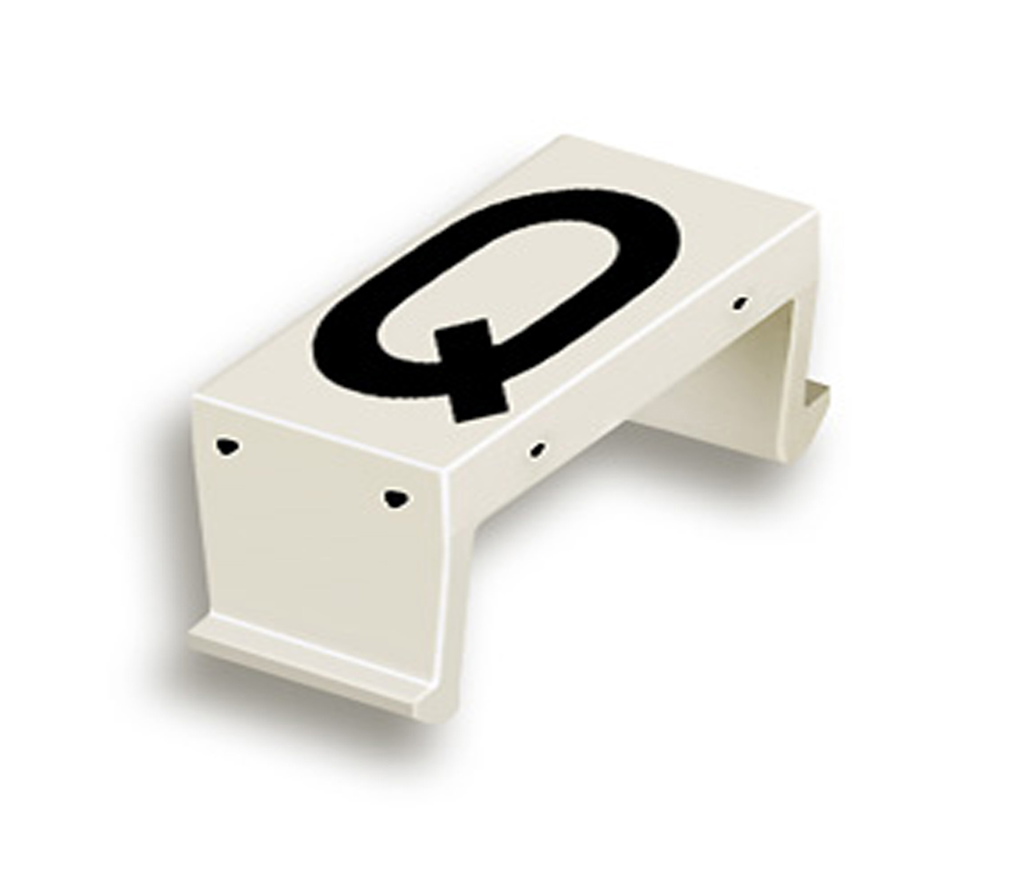 FP bloc lettr. Q 40mm blanc