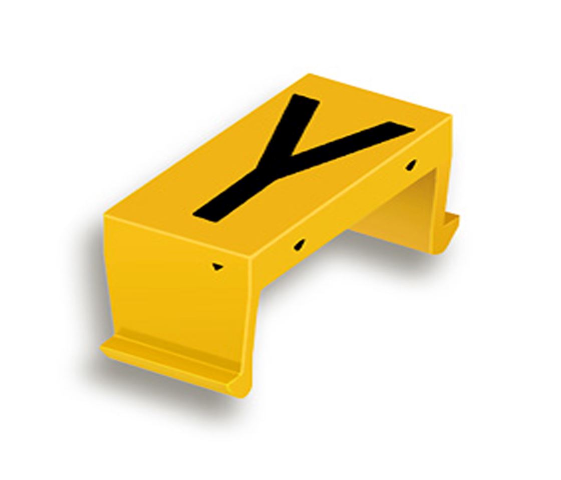 FP bloc lettr. Y 40mm jaune