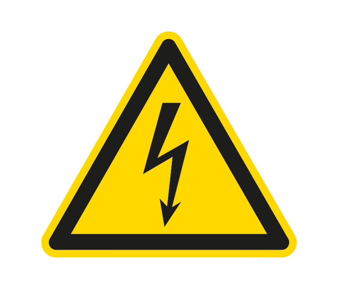 Warning sign arrow