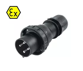 CEE Stecker ATEX 125 A, IP66, gerade mit Mantelklemmen
