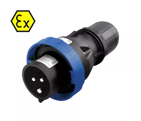 CEE Stecker ATEX 16 A, IP66, gerade mit Mantelklemmen