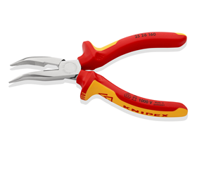 Pince plate à becs ronds avec tranchant KNIPEX 25 26 160 VDE