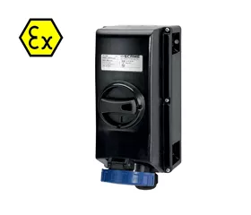 CEE Sicherheitssteckdose ATEX 63 A, IP66, 3P+N+E, 9 h