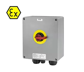 Interruttore-sezionatore di emergenza ATEX alluminio, IP66, 20–63 A, basse temperature