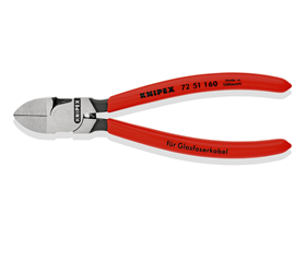 Pince coupante de côté pour câbles à fibres, KNIPEX 72 51 160