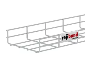 Wire mesh cable tray, grey painted, 3 m