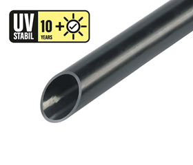 Tube en plastique PLICA KRH-UV Rapid noir