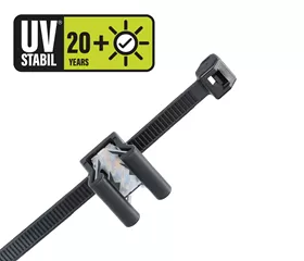 PV Cable Ties with Edge Clip