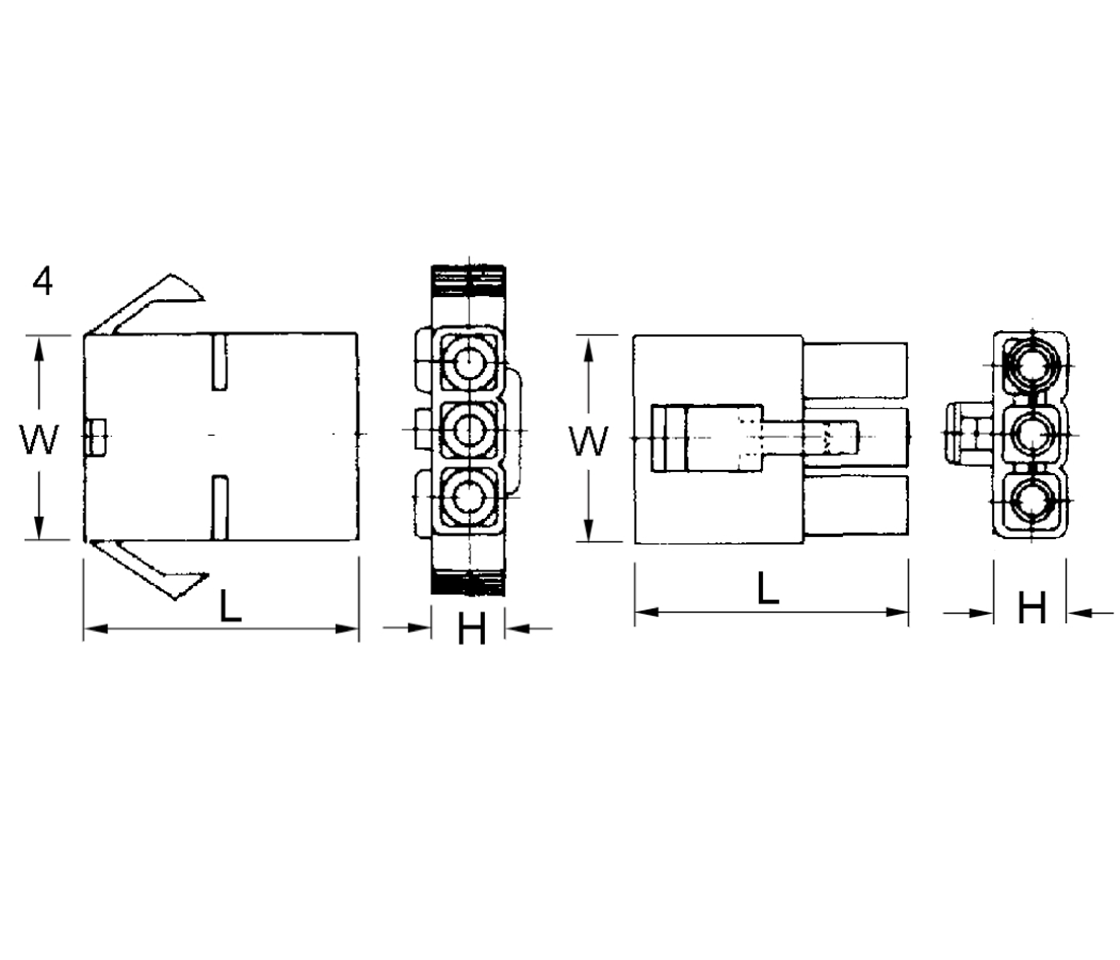 Pour fiches cylindriques m&#226;les