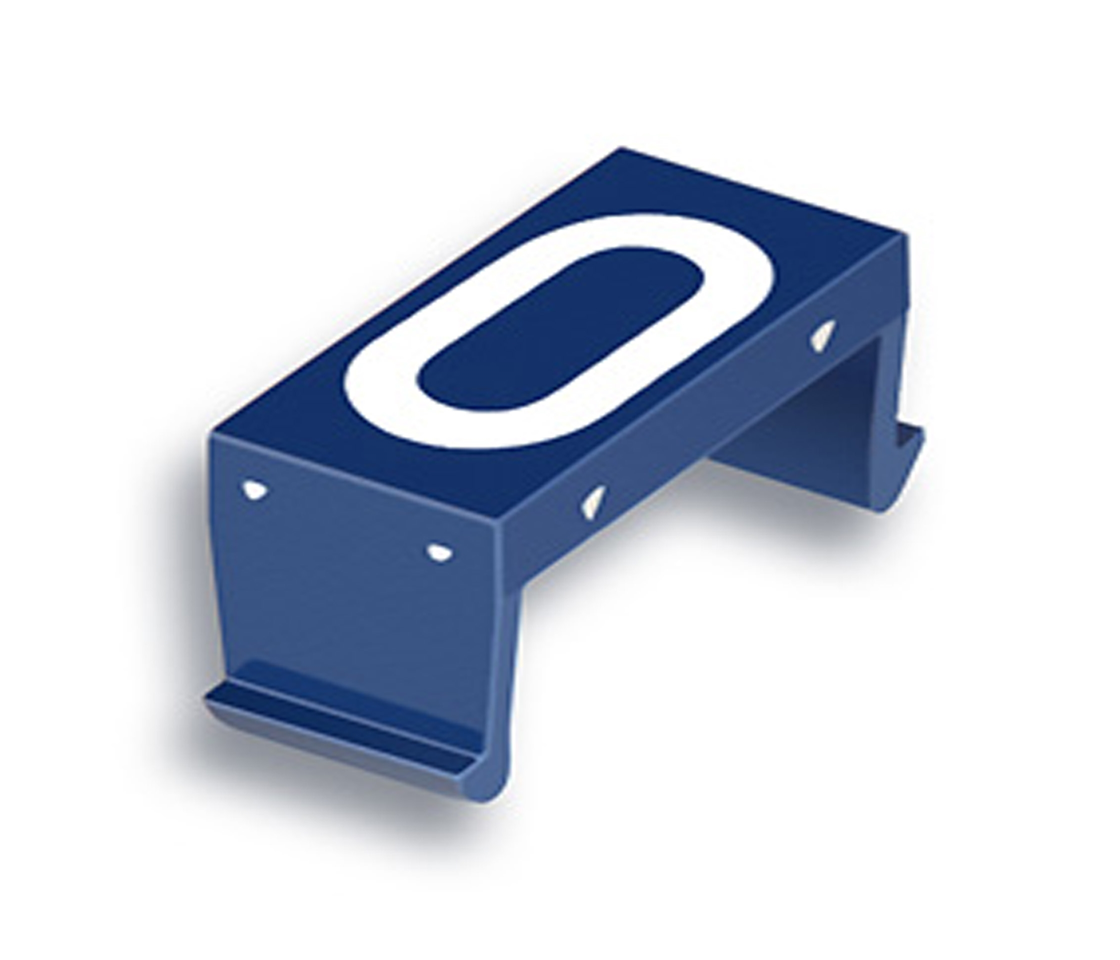FP Zahlenfeld 0/O 10mm blau