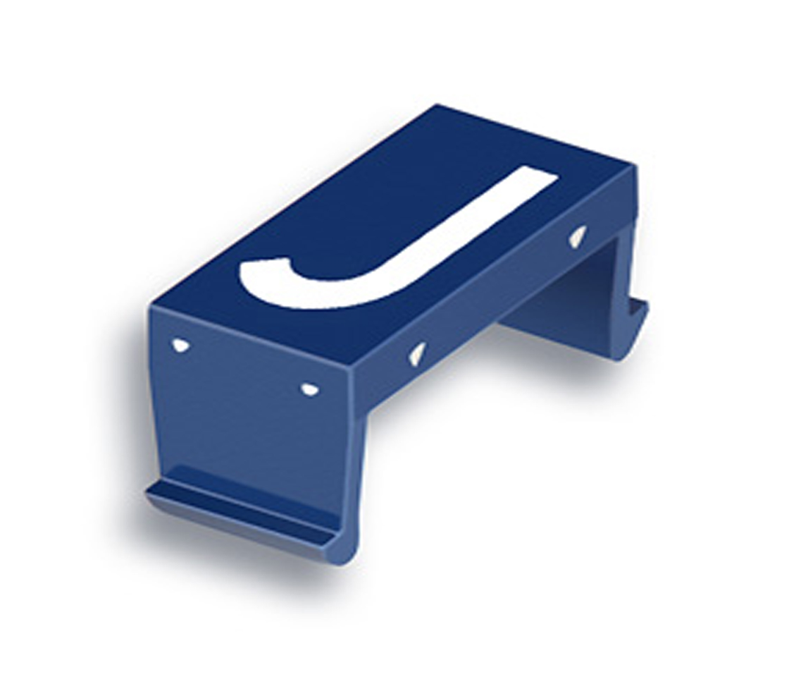 FP Buchstabenfeld J 10mm blau