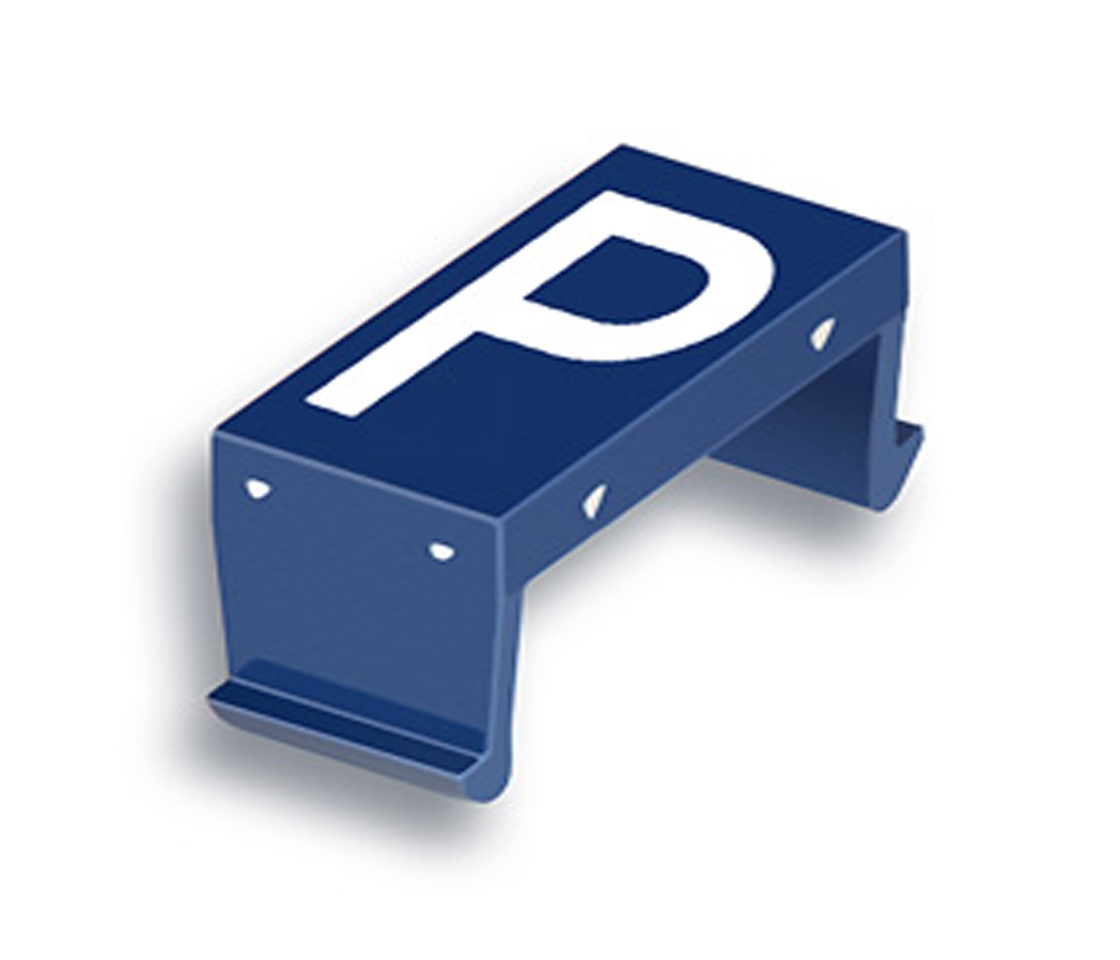 FP Buchstabenfeld P 10mm blau