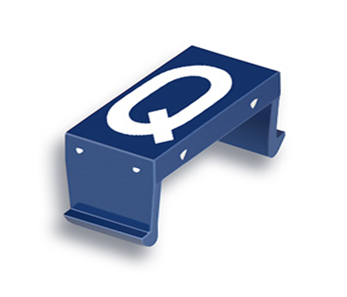 FP Buchstabenfeld Q 10mm blau