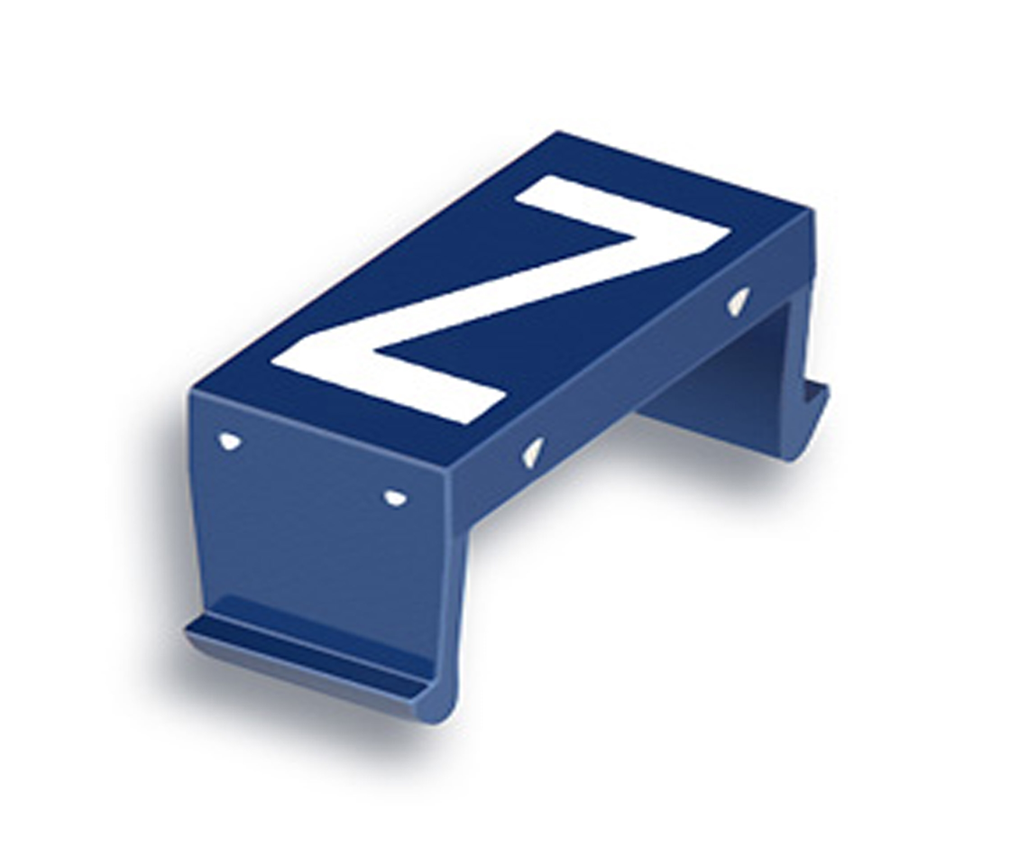 FP Buchstabenfeld Z 10mm blau
