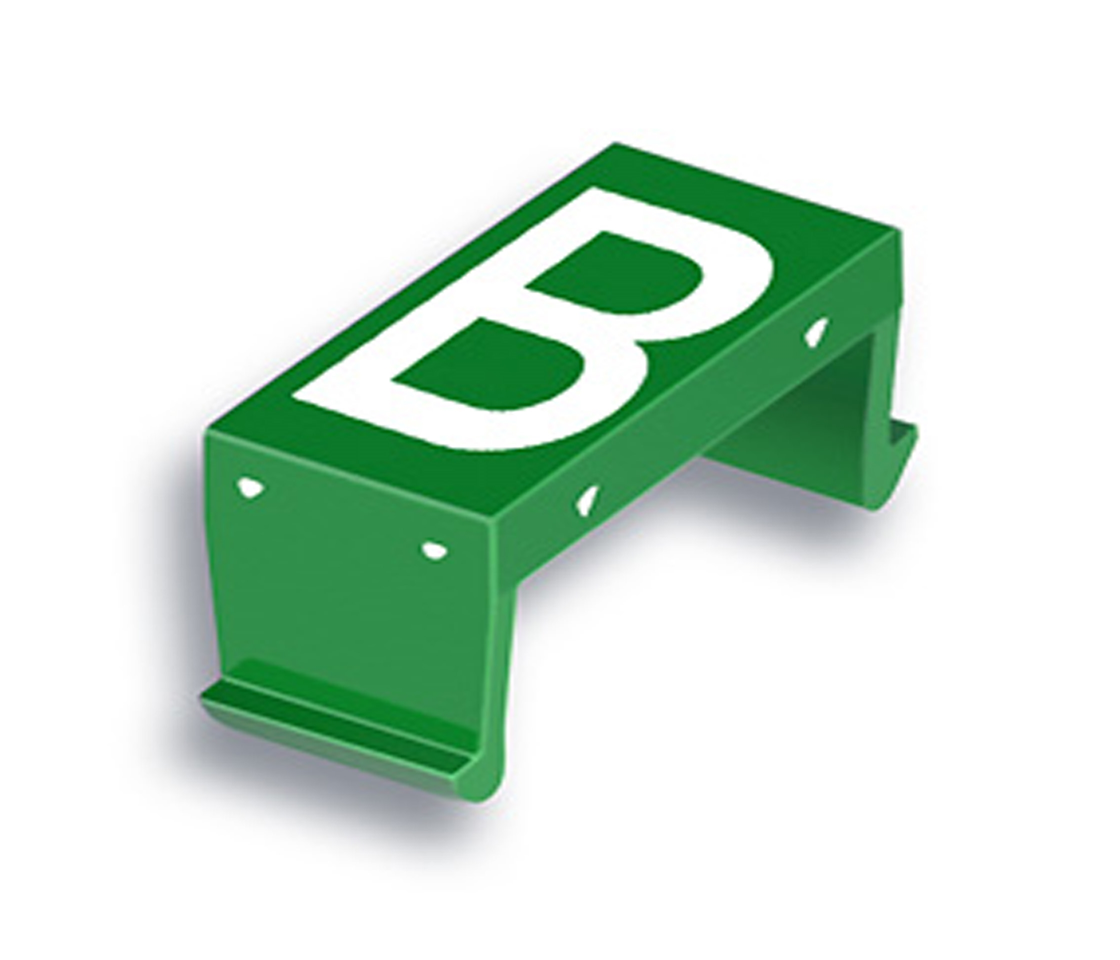 FP Buchstabenfeld B 10mm grün
