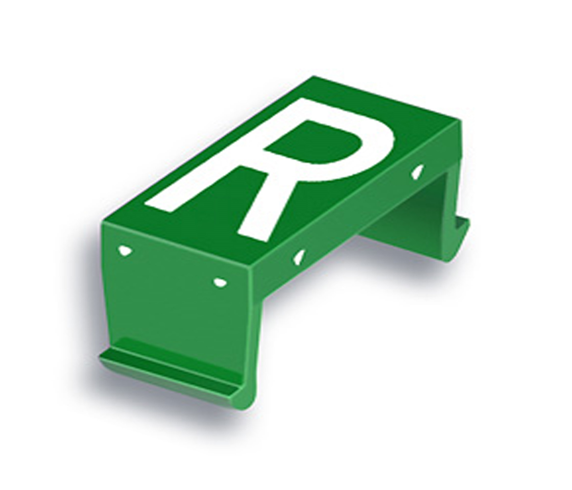 FP Buchstabenfeld R 10mm grün