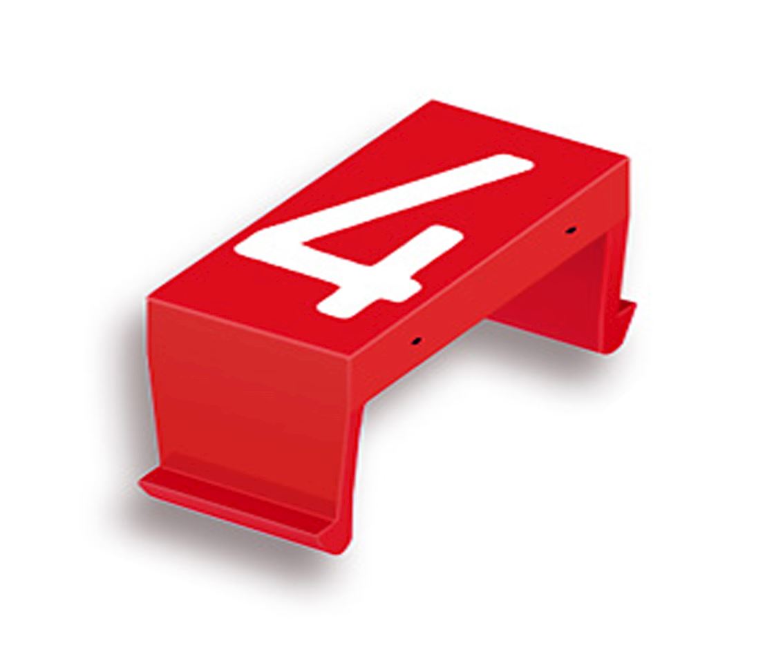 FP number fld 4 10mm red