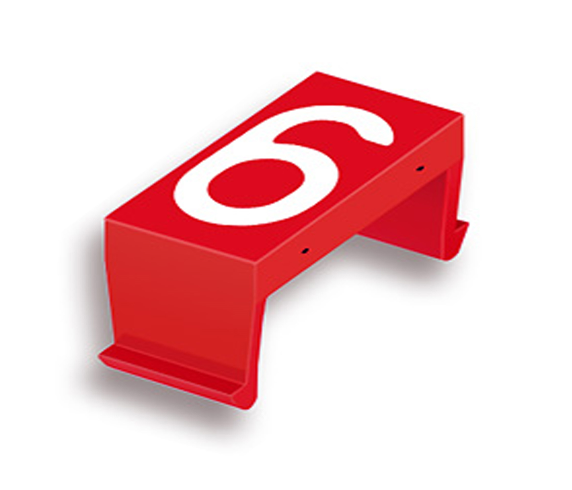 FP number fld 6/9 10mm red