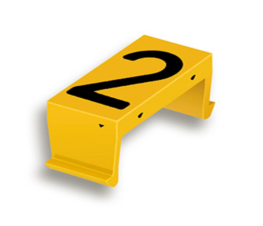 FP Zahlenfeld 2 25mm gelb