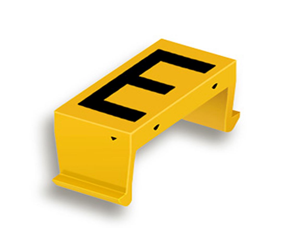 FP Buchstabenfeld E 25mm gelb