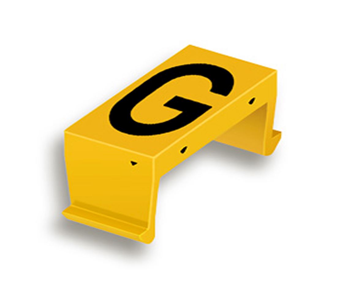 FP Buchstabenfeld G 25mm gelb