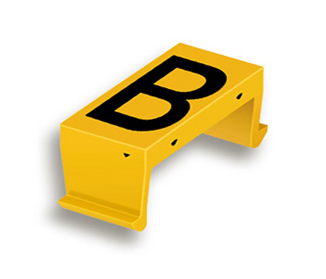 FP Buchstabenfeld B 40mm gelb