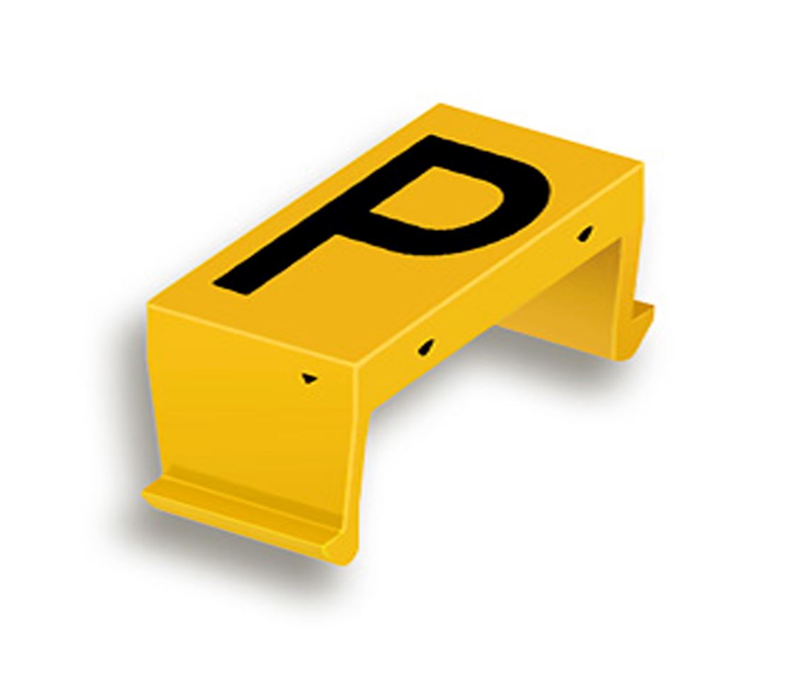 FP Buchstabenfeld P 40mm gelb