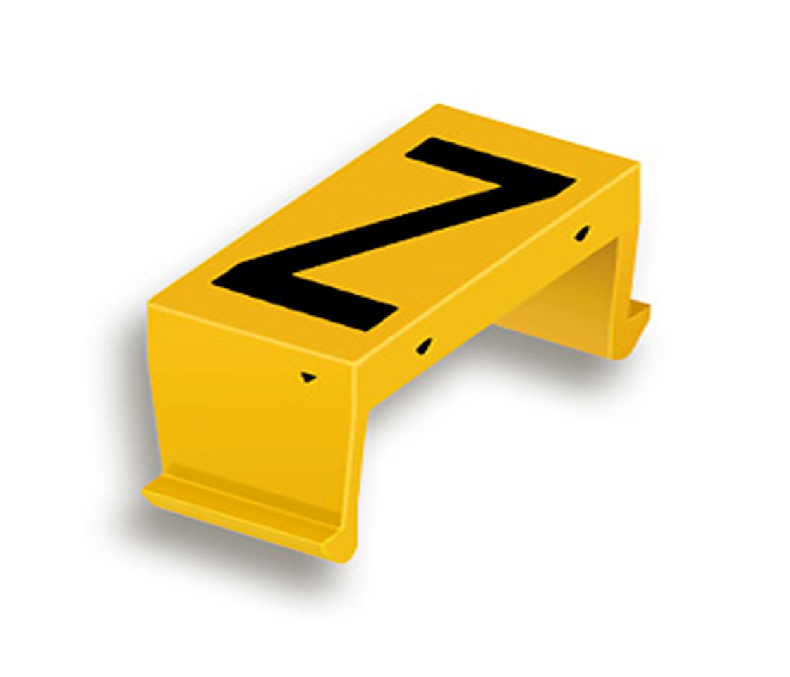 FP Buchstabenfeld Z 40mm gelb