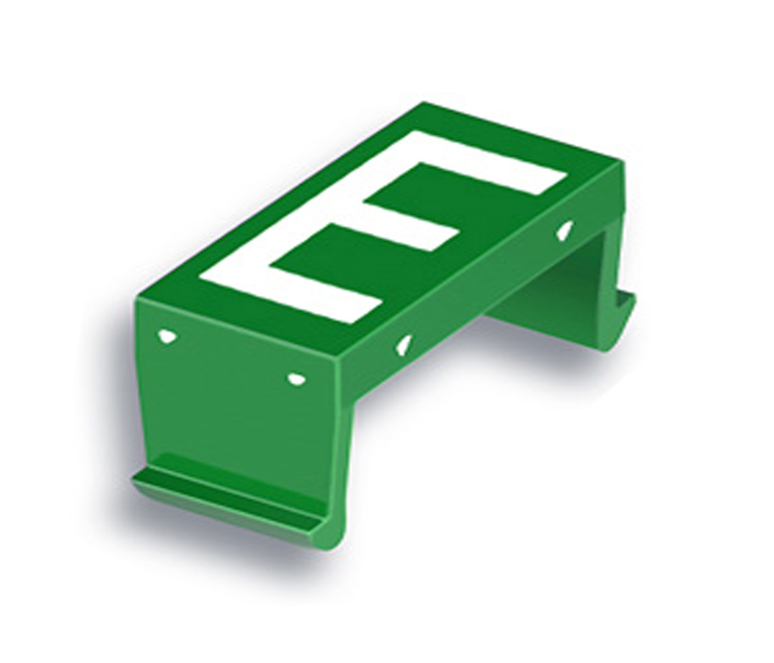 FP Buchstabenfeld E 40mm grün