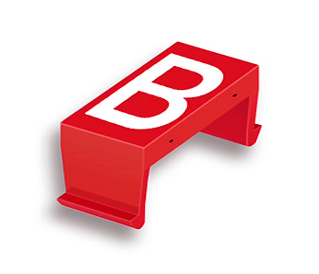 FP Buchstabenfeld B 40mm rot