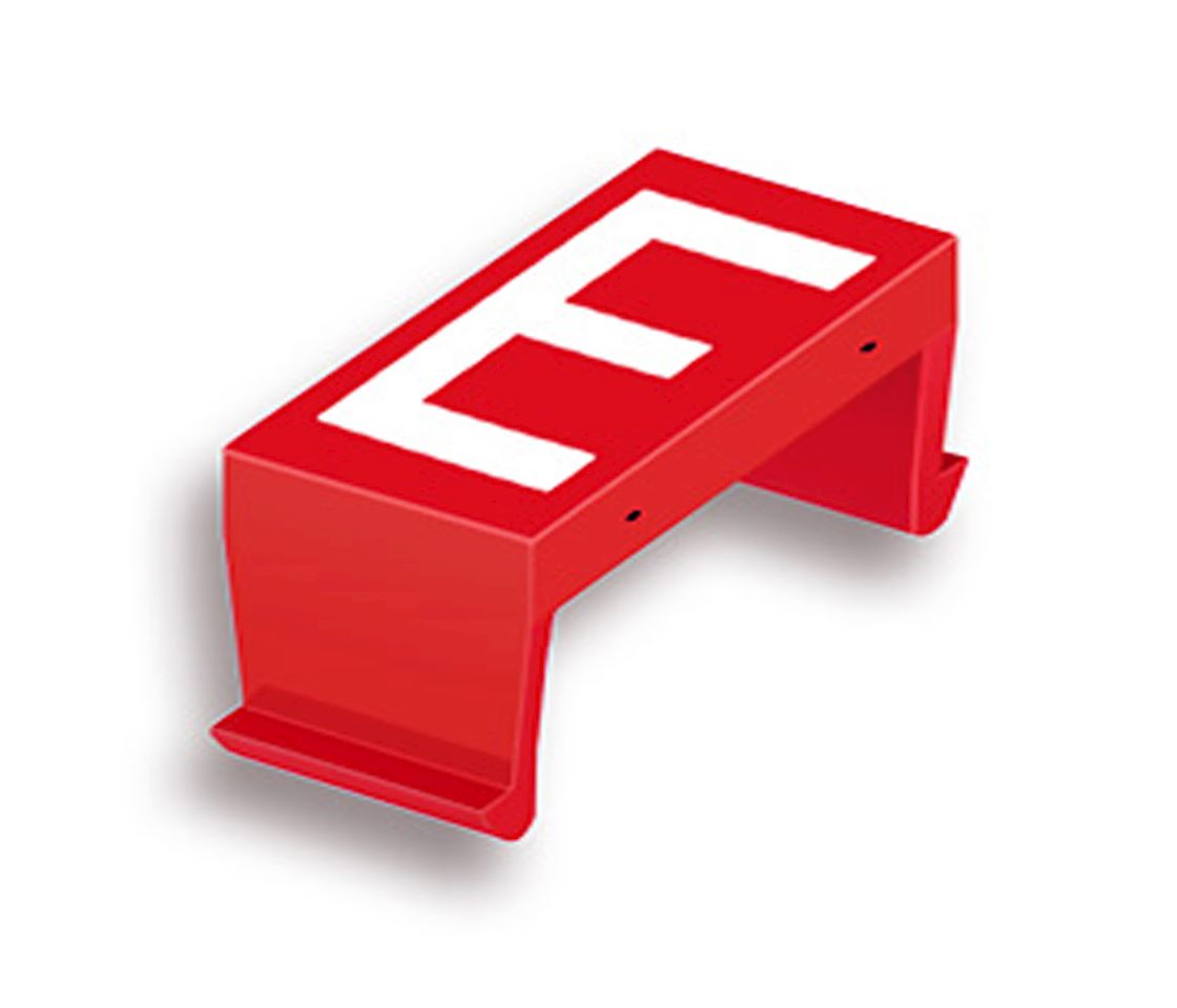 FP Buchstabenfeld E 40mm rot