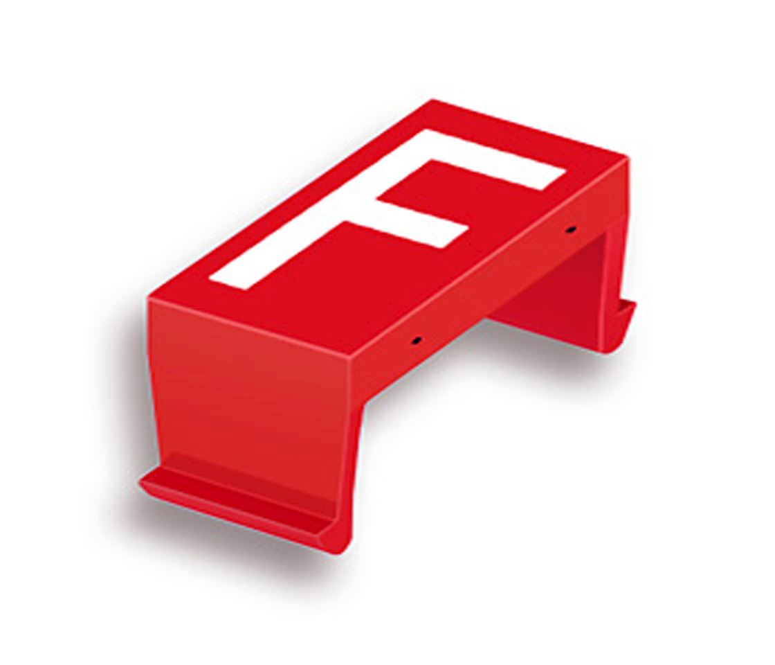 FP Buchstabenfeld F 40mm rot