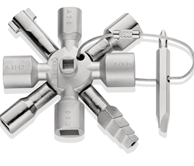 Chiave dell'armadio di controllo, KNIPEX 00 11 01 TwinKey®