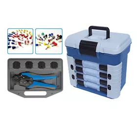 Insulated Copper Terminal Lugs 0.25–6 mm² | 0.75-16 mm² + Crimping Tool