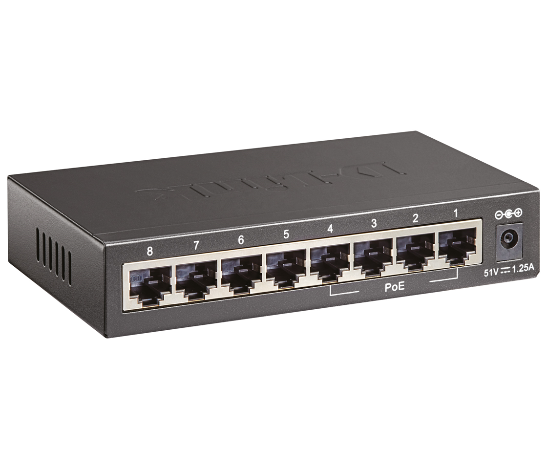 PoE switch 4 + 4 ports