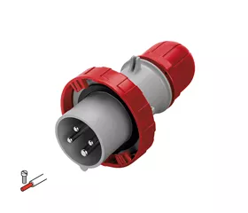 Fiche CEE droite avec raccordement à vis, 32 A, IP66|67|69
