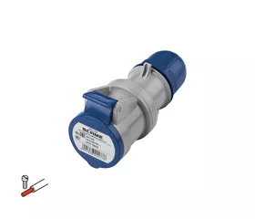 Scame Coupling Socke,3P+N+E,6h 16A,346-415V,Screw termina.rd 5 pole,straight,plastic,10 pcs