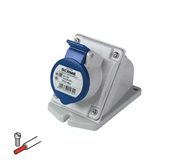 Scame AP socket, 3P+N+E, 6h