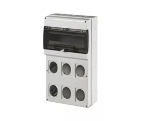 Scame Coffret de distribution Domino M550 16 Mod. IP66 328x550x140 mm gris