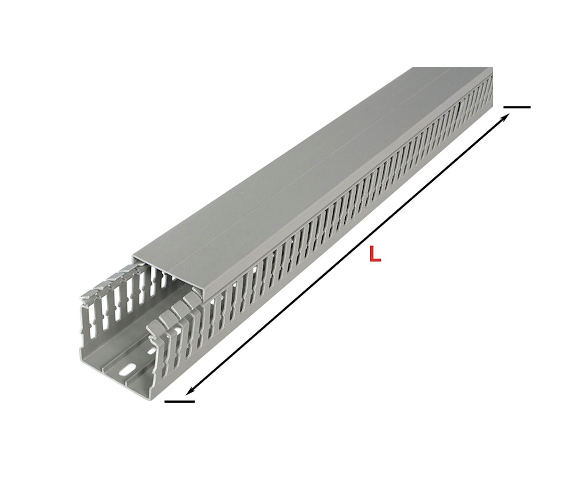 Slotted wiring duct 80x100mm