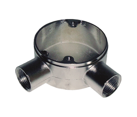 2-Weg-Gehäuse rund GEH 2L INOX V4A