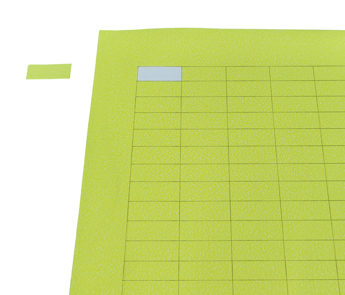 Etiquettes sur feuilles individuelles EB