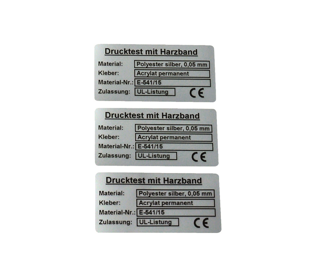 Thermo transfer labels EET POLYESTER