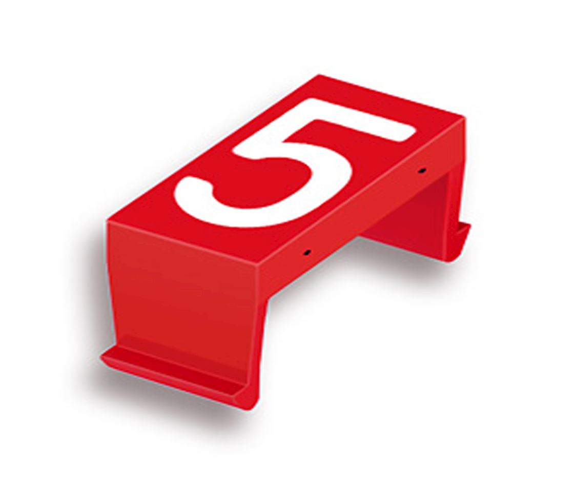 FP number fld 5 10mm red