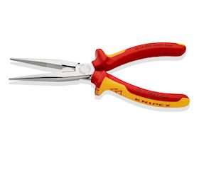 Flat round nose pliers with cutting edge KNIPEX 26 16 200 VDE