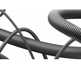 HPAF corrugated conduit, high fire protection PA6